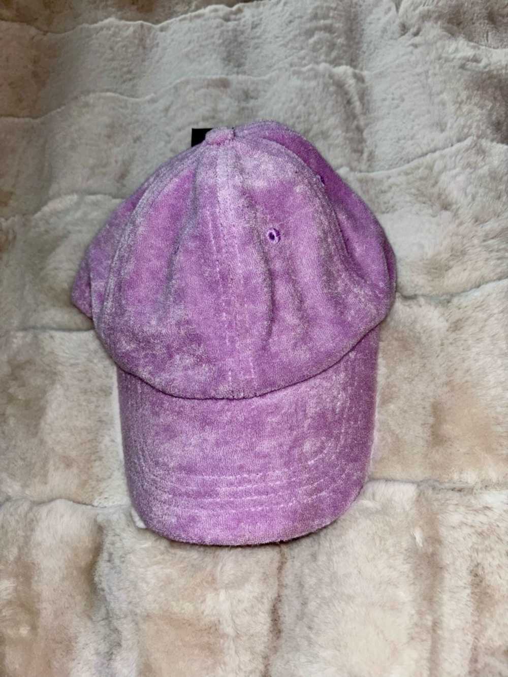 CC brand Washed Purple Velvet Baseball Cap